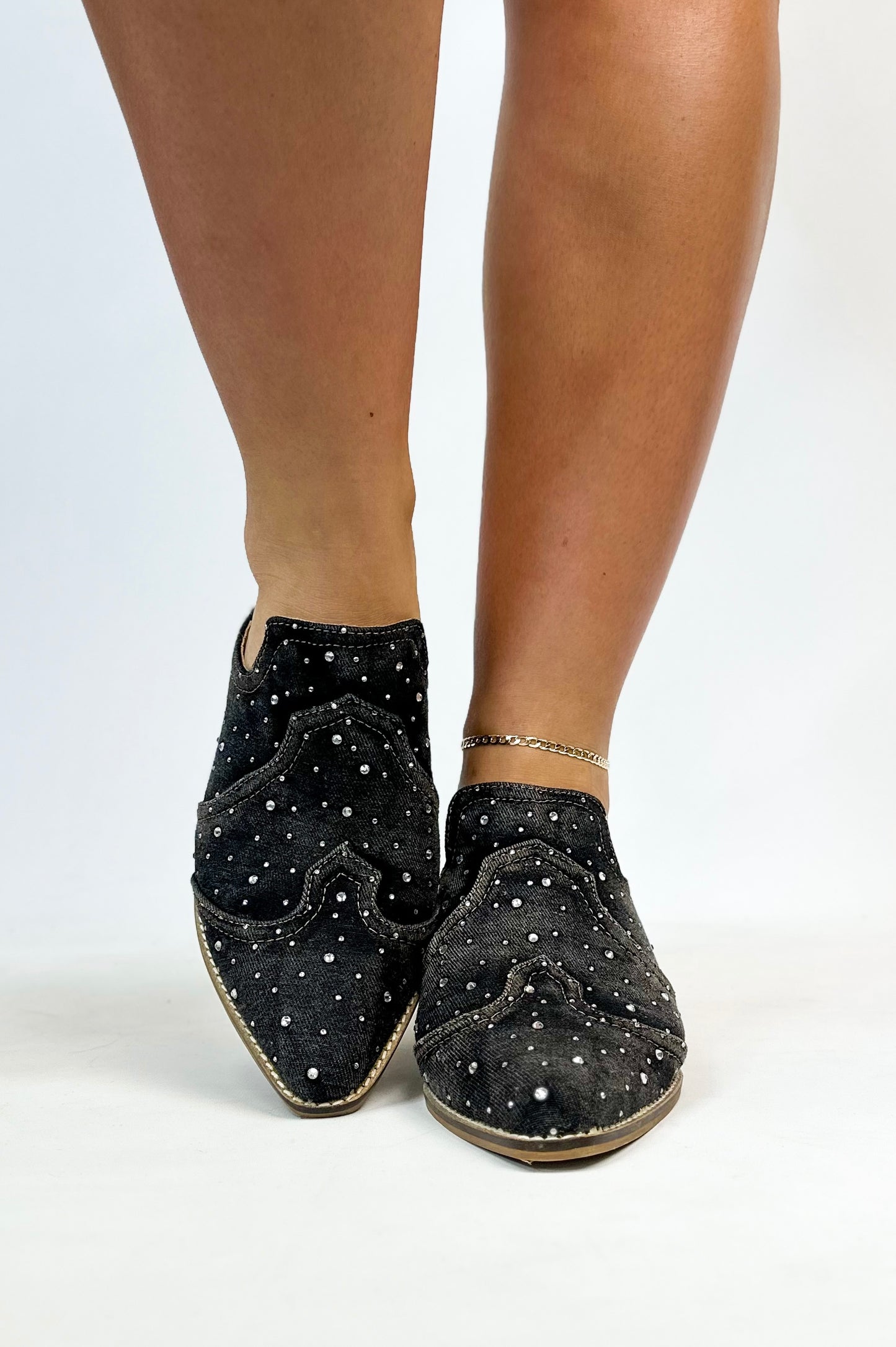 Corkys Black Washed Denim Tex Mex Boots