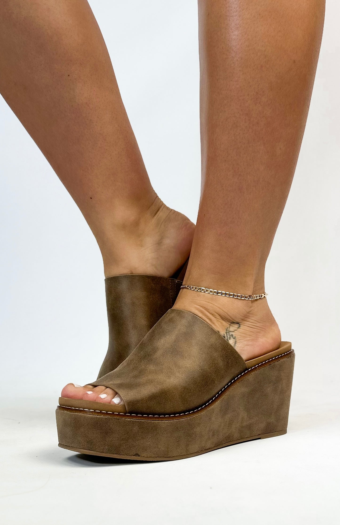 Corkys Tan Oil PU Mugshot Sandals - FINAL SALE