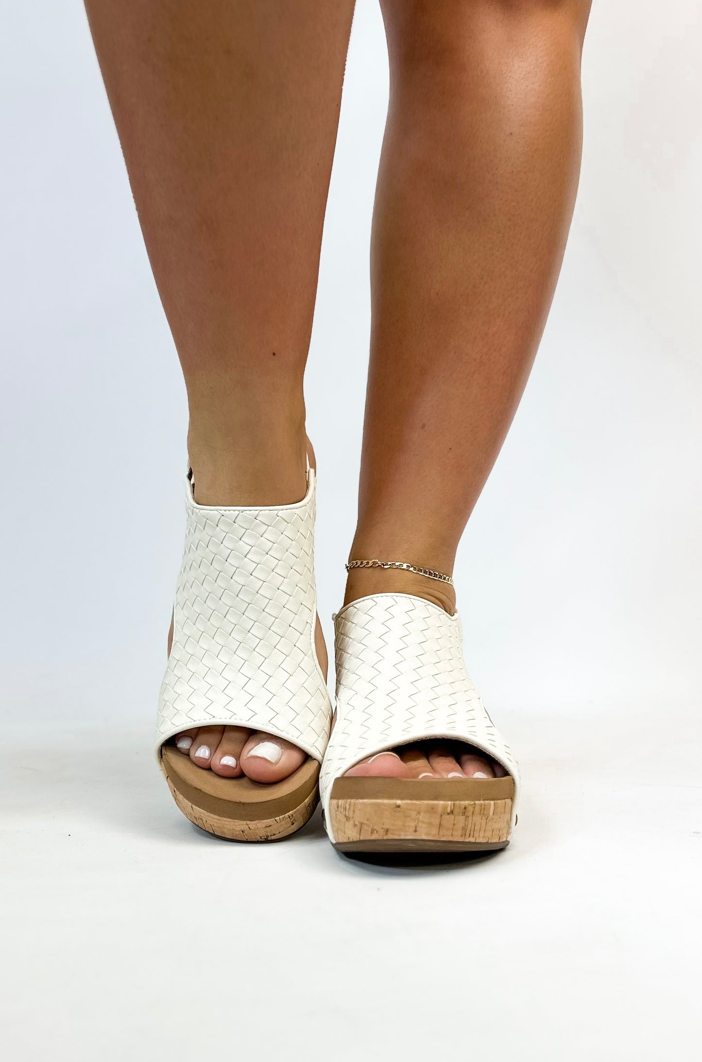 Corkys Ivory Woven Carley Sandals - FINAL SALE