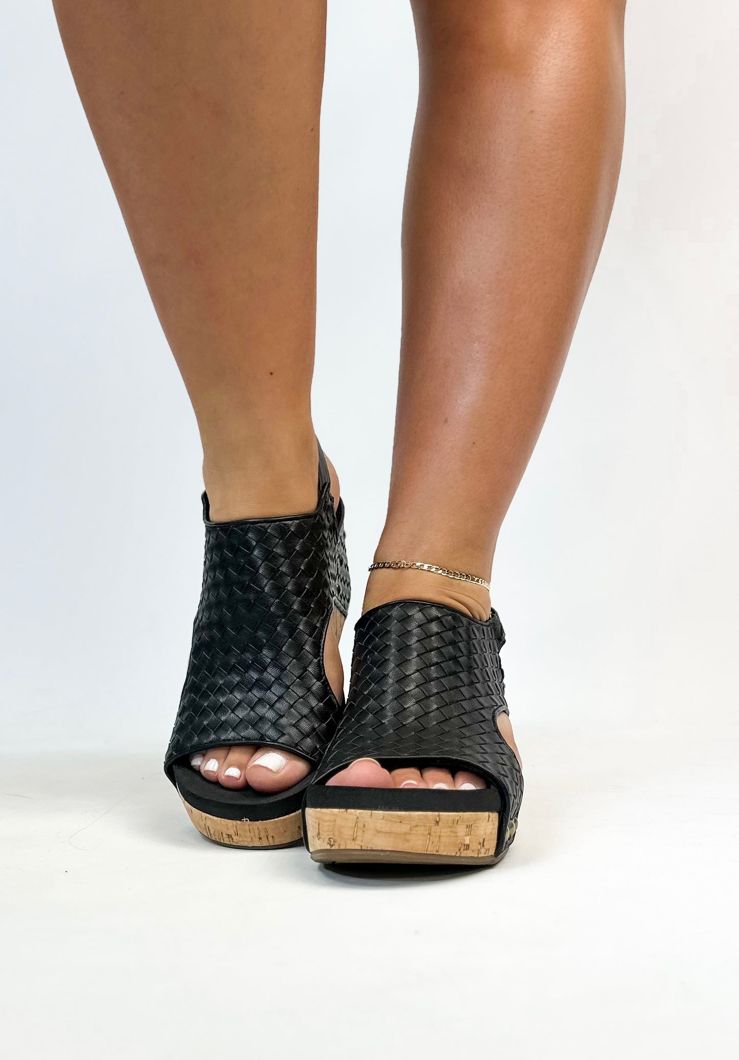 Corkys Black Woven Carley Sandals - FINAL SALE