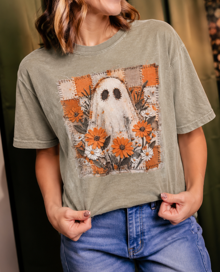 Patchwork Ghost Graphic Tee - FINAL SALE