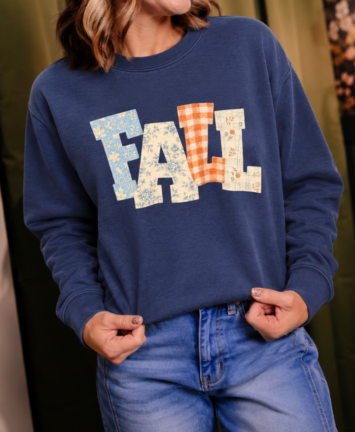Fall Patches Graphic Pullover - FINAL SALE
