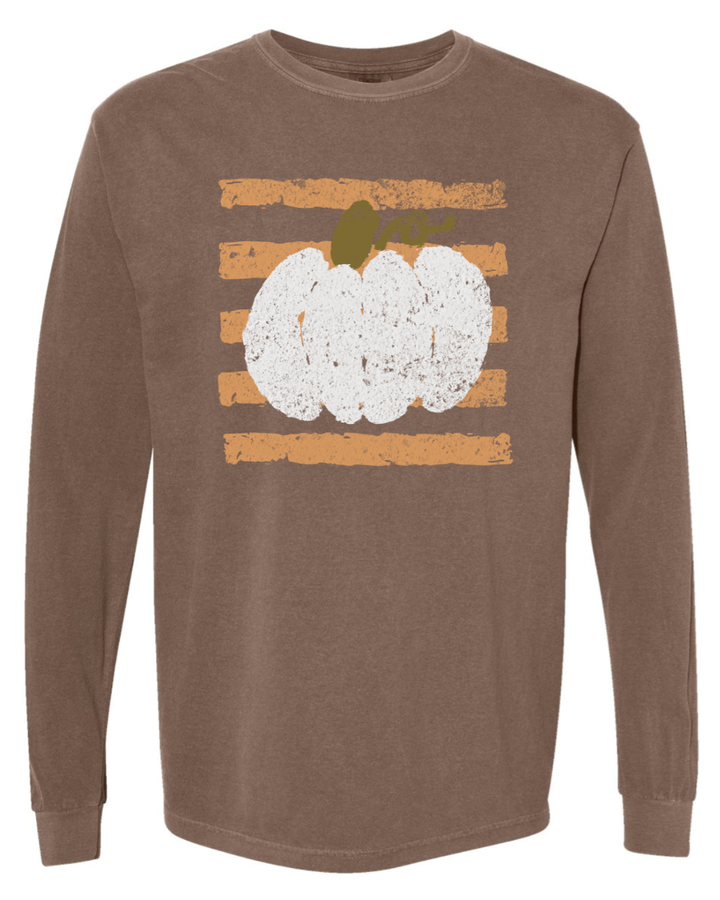 Brushed Pumpkin Graphic Long Sleeve Tee - FINAL SALE