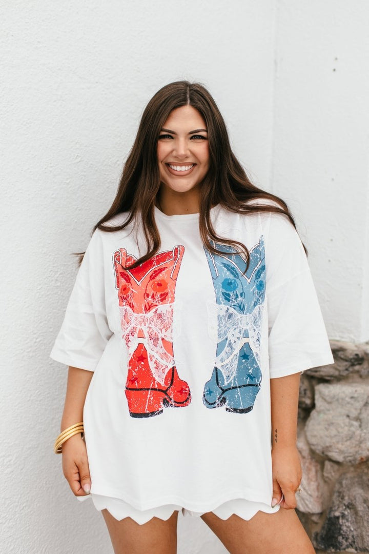 American Boots Graphic Tee - Macoma Boutique140 Graphic Tees