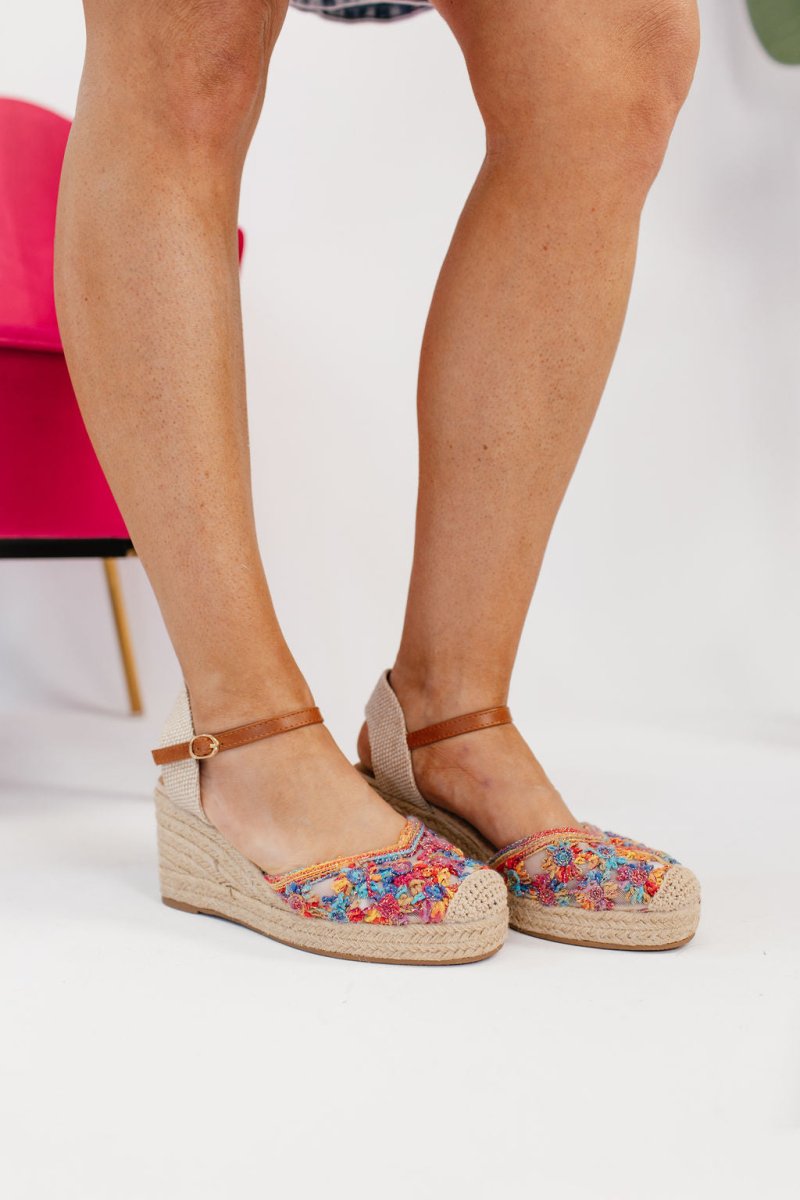 Azura Rainbow Queridita Wedges - Macoma Boutique302 Wedges & Heels