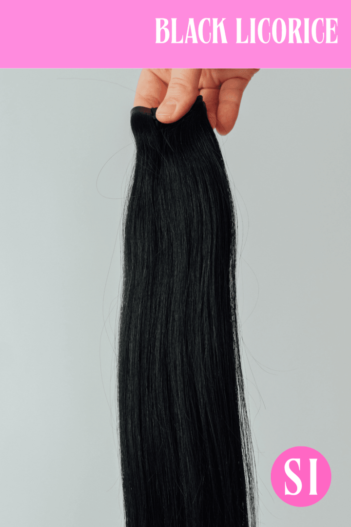 Black Licorice Hair Extensions - Macoma Boutique555 Presales