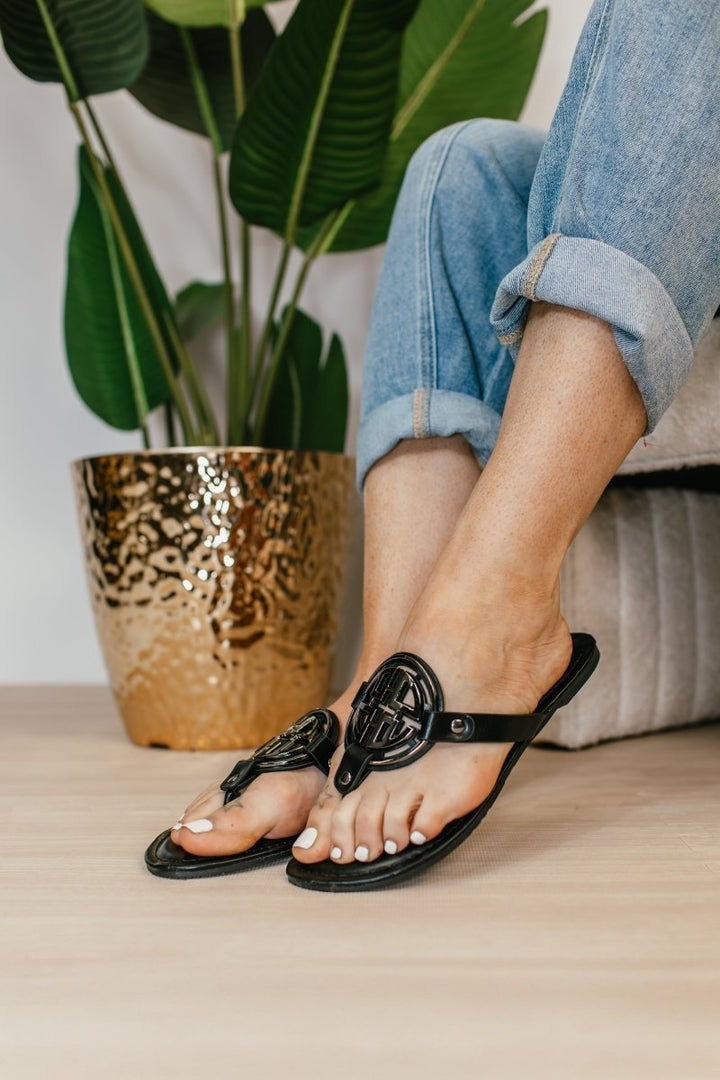 Black Limit Sandals - Macoma Boutique