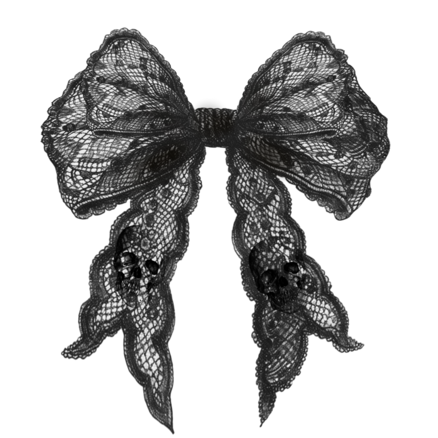 Black Lace Bow Graphic Pullover - FINAL SALE