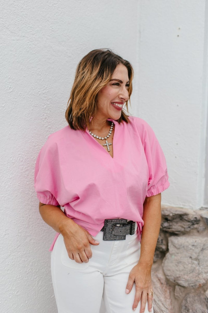 Blushing Beauty Top - Reg & Curvy - Macoma Boutique100 Short Sleeve