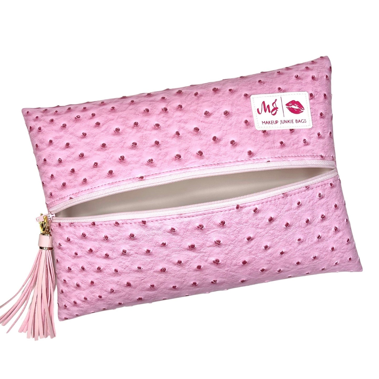Makeup Junkie Bags - Blush Ostrich
