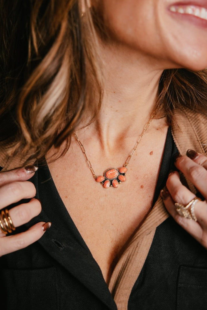 Boho Sol Coral Crush Statement Necklace - Macoma Boutique315 Jewelry