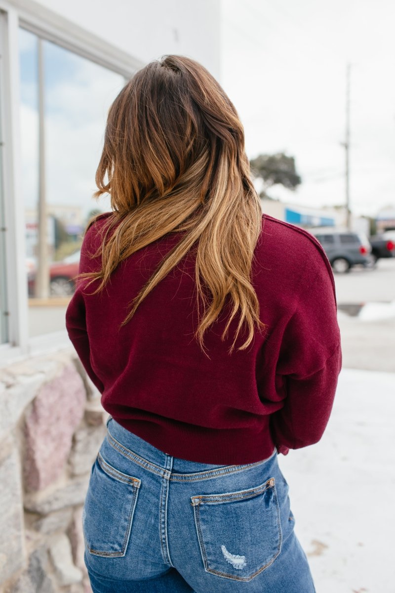 Cabernet Cozy Cardigan In Wine - Macoma Boutique220 Cardigans/Kimonos