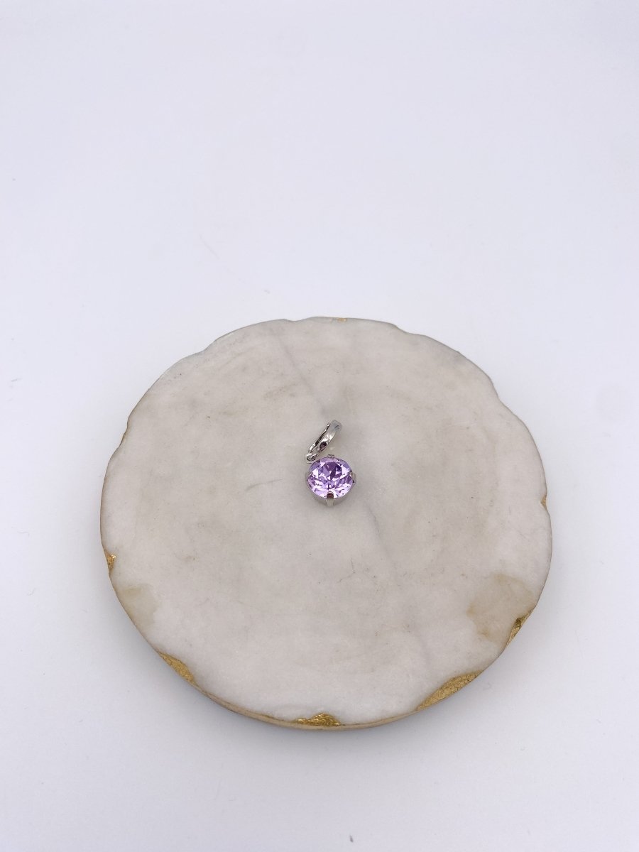 Center Stage Round Charm in Lavender - Macoma Boutique315 Jewelry