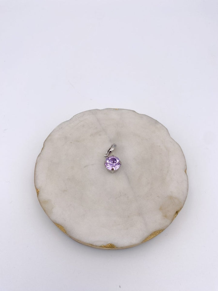 Center Stage Round Charm in Lavender - Macoma Boutique315 Jewelry