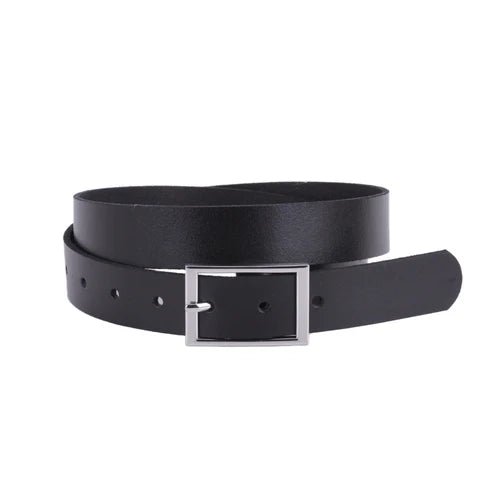 Classic Rectangle Buckle Leather Belt In Black - Macoma Boutique310 Accessories/Jewelry