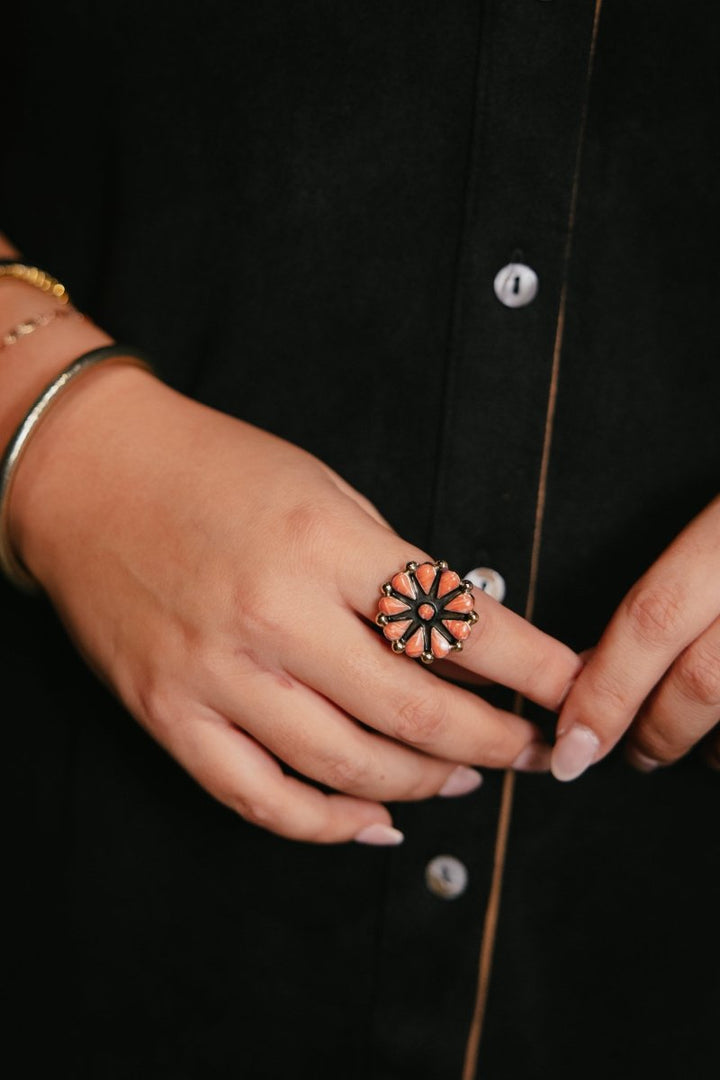 Coral Bloom Adjustable Ring - Macoma Boutique315 Jewelry