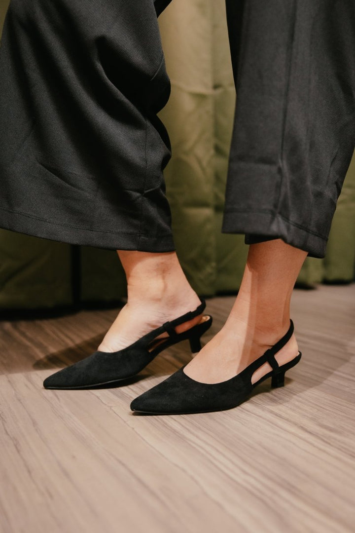 Corky's Black Faux Suede Kit N Caboodle Hells - Macoma Boutique302 Wedges & Heels