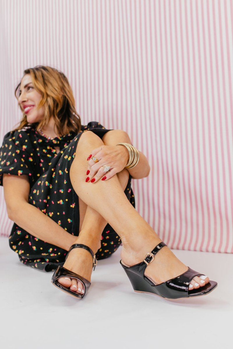 Corky's Black Patent Xoxo Wedges - Macoma Boutique302 Wedges & Heels