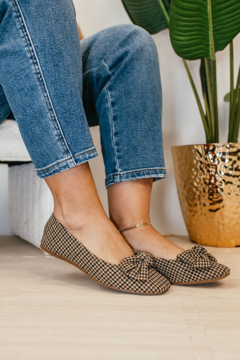 Corky's Black Tan Houndstooth Sugar Rush Flats - Macoma Boutique305 Flats