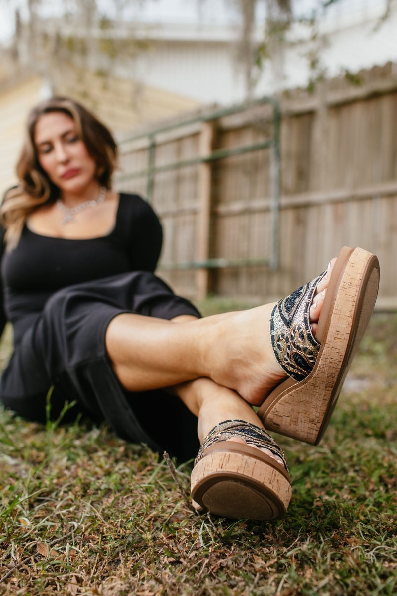 Corky's Black Wanderlust Wedges - Macoma Boutique302 Wedges & Heels