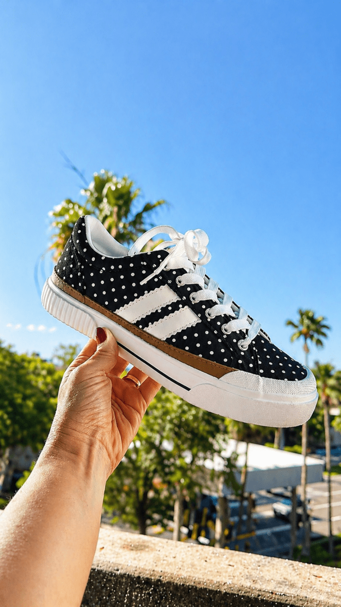 Corky's Black White Polka Dots That's Her Sneakers - Macoma Boutique301 Sneakers