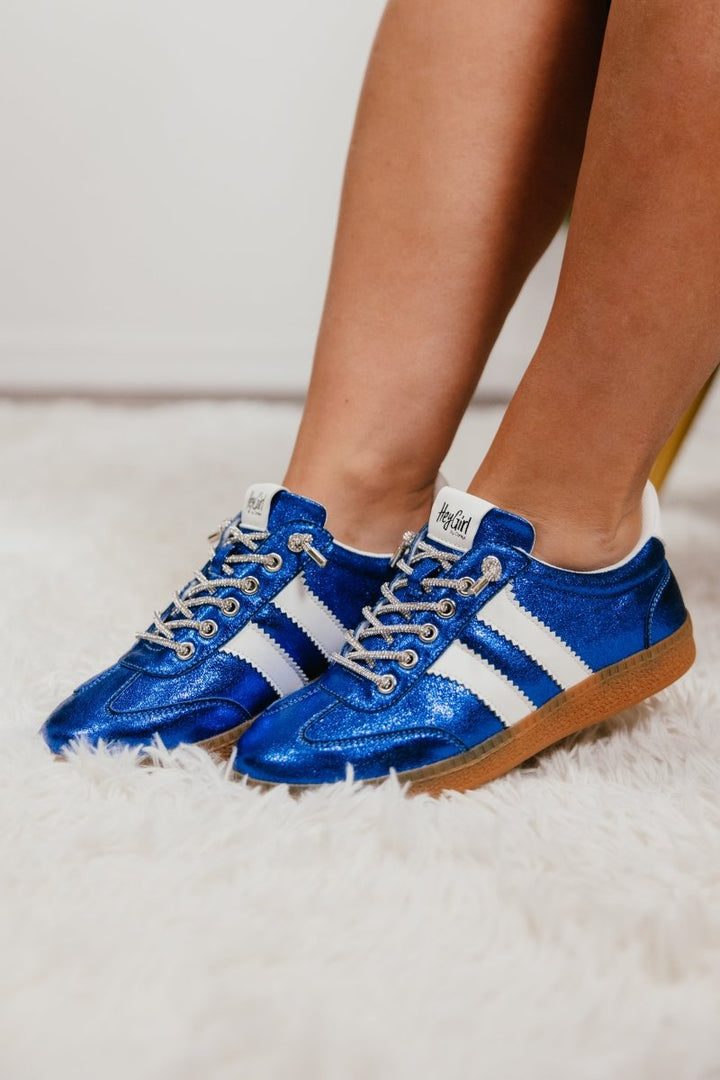 Corky's Blue Metallic Heads Up Sneakers - Macoma Boutique301 Sneakers