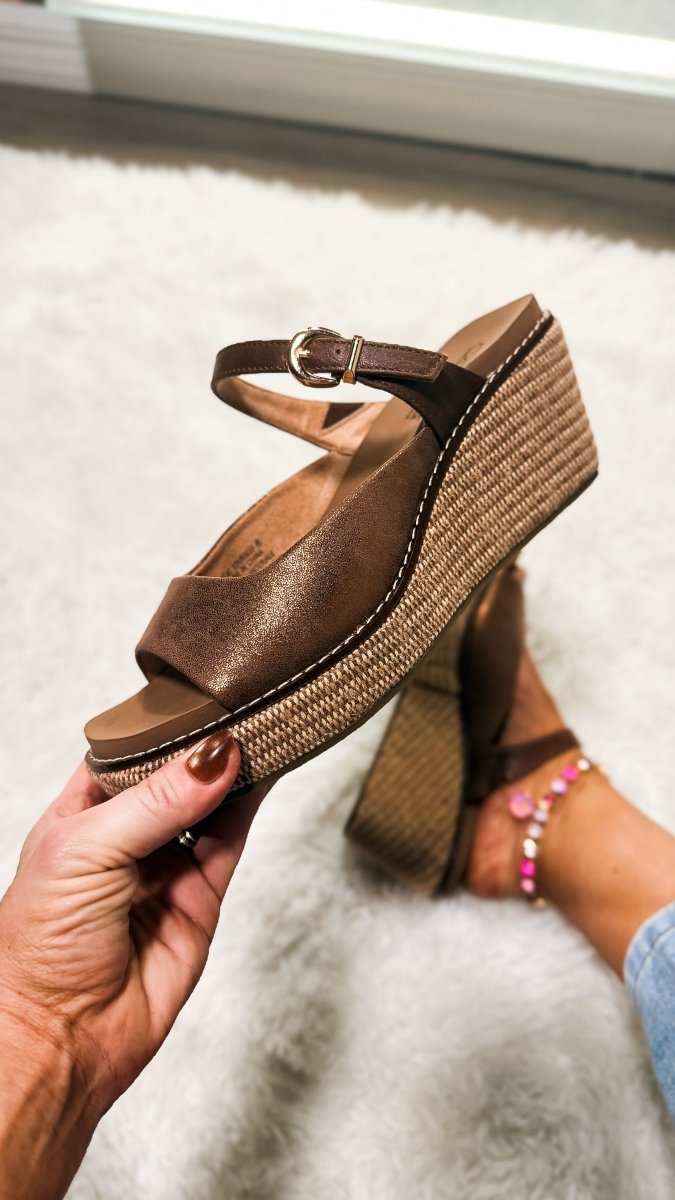 Corky's Bronze Combo Treat Yourself Wedges - Macoma Boutique302 Wedges & Heels