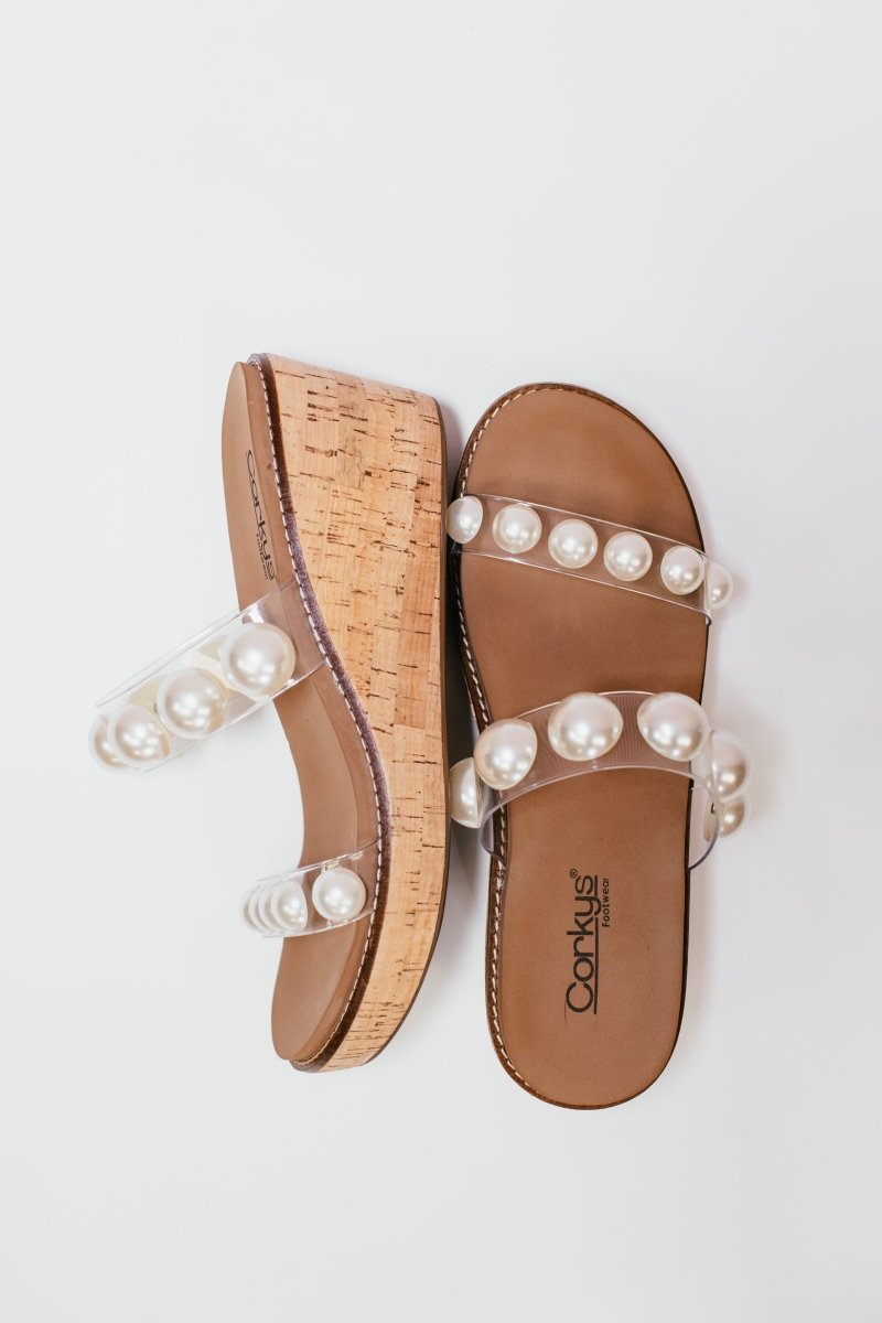 Corky's Clear Happy Go Lucky Wedges - Macoma Boutique302 Wedges & Heels