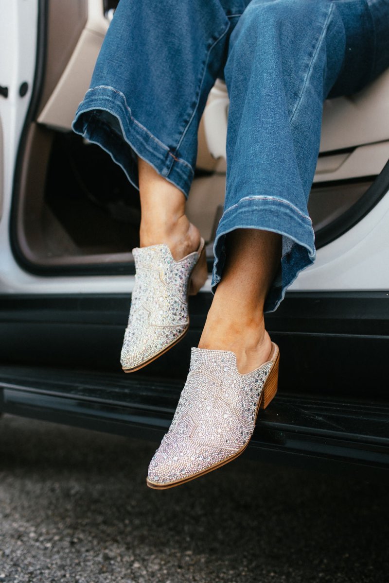 Corky's Clear Rhinestones Tex Mex Shoes - Macoma Boutique303 Mules & Boots