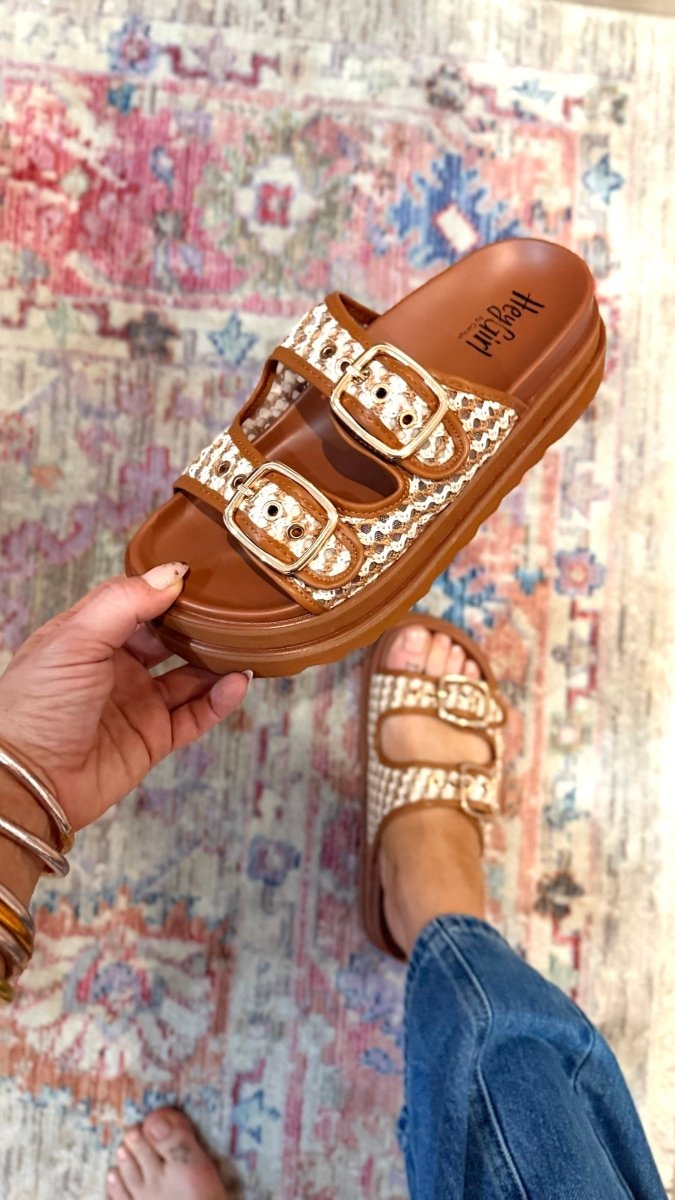 Corky's Cognac Combo Word On The Street Sandals - Macoma Boutique304 Sandals