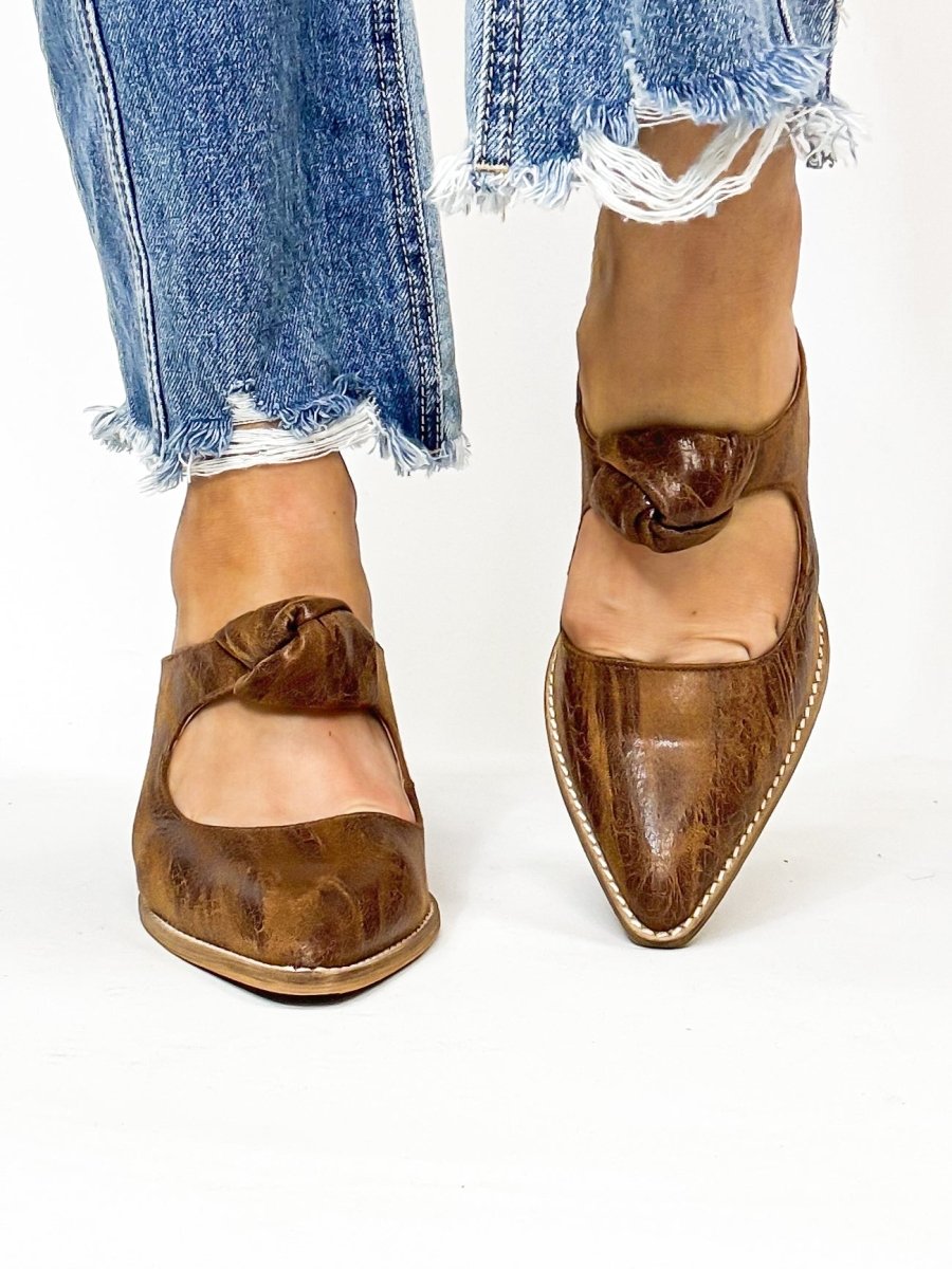 Corky's Cognac Knot Gonna Happen Shoes - Macoma Boutique302 Wedges & Heels