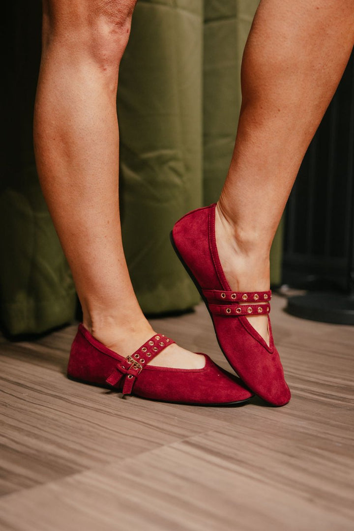 Corky's Cranberry All Eyes On Me Flats - Macoma Boutique305 Flats
