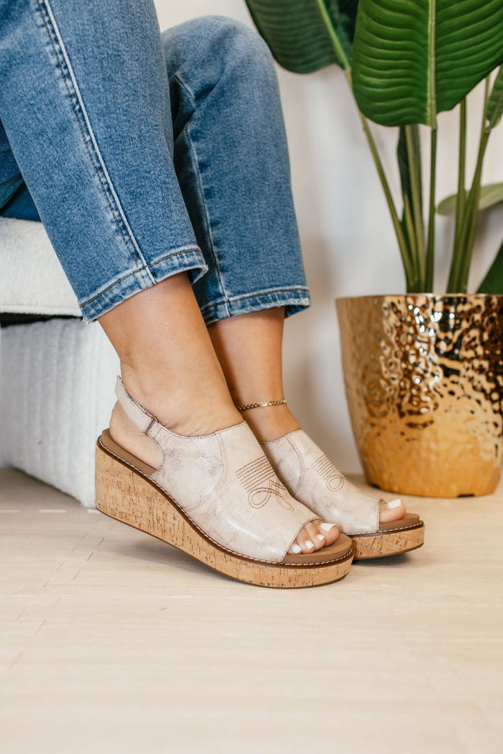 Corky's Cream Crackle Most Wanted Wedges - Macoma Boutique302 Wedges & Heels
