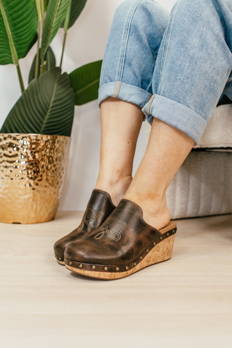 Corky's Espresso Crinkle Yee Haw Wedges - Macoma Boutique302 Wedges & Heels
