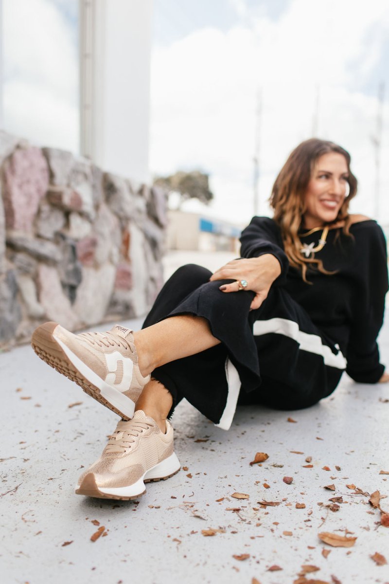 Corky's Gold Cracked Metallic No Prob Sneakers - Macoma Boutique301 Sneakers