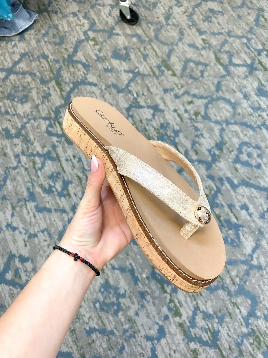 Corky's Gold Off The Deep End Sandals - Macoma Boutique304 Sandals