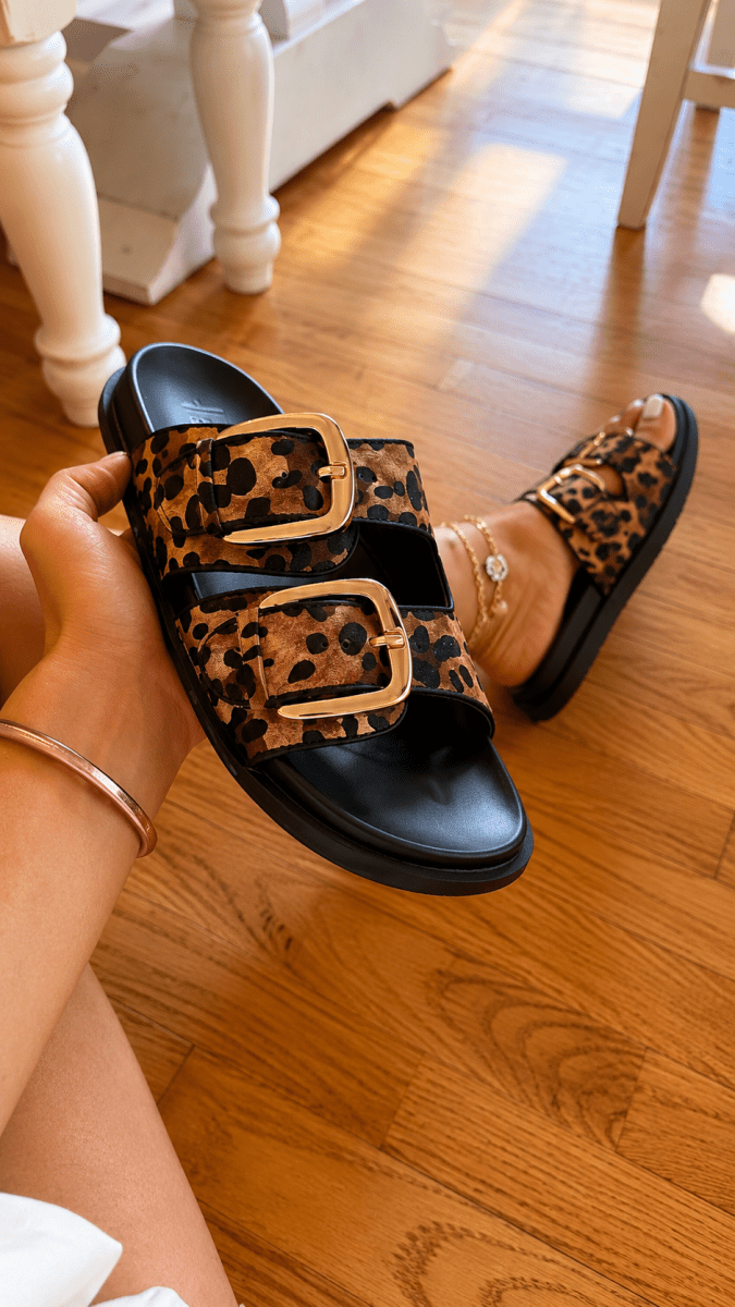 Corky's Leopard Private Jet Sandals - Macoma Boutique304 Sandals