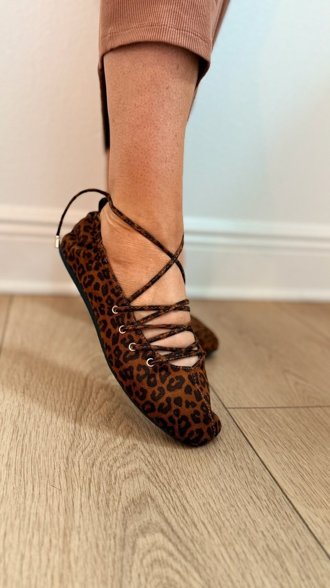 Corky's Leopard Tied Up Flats - Macoma Boutique305 Flats