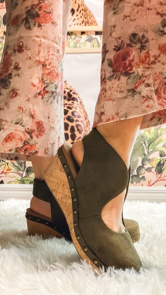 Corky's Moss Oh It's You Wedges - Macoma Boutique302 Wedges & Heels