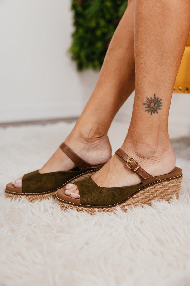 Corky's Moss Treat Yourself Wedges - Macoma Boutique302 Wedges & Heels