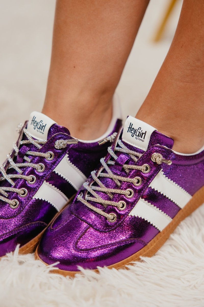 Corky's Purple Metallic Heads Up Sneakers - Macoma Boutique301 Sneakers