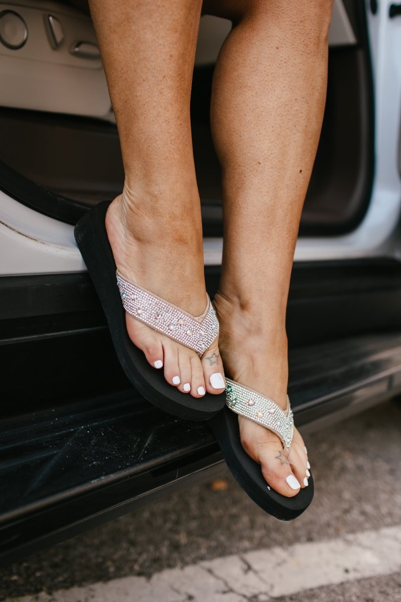 Corky's Rhinestone Dime a Dozen Sandals - Macoma Boutique305 Flats