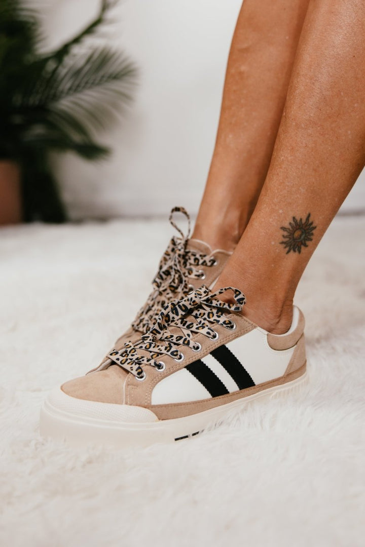 Corky's Sand White Black That's Her Sneakers - Macoma Boutique302 Wedges & Heels