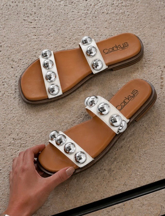 Corky's White Catch A Buzz Sandals - Macoma Boutique304 Sandals