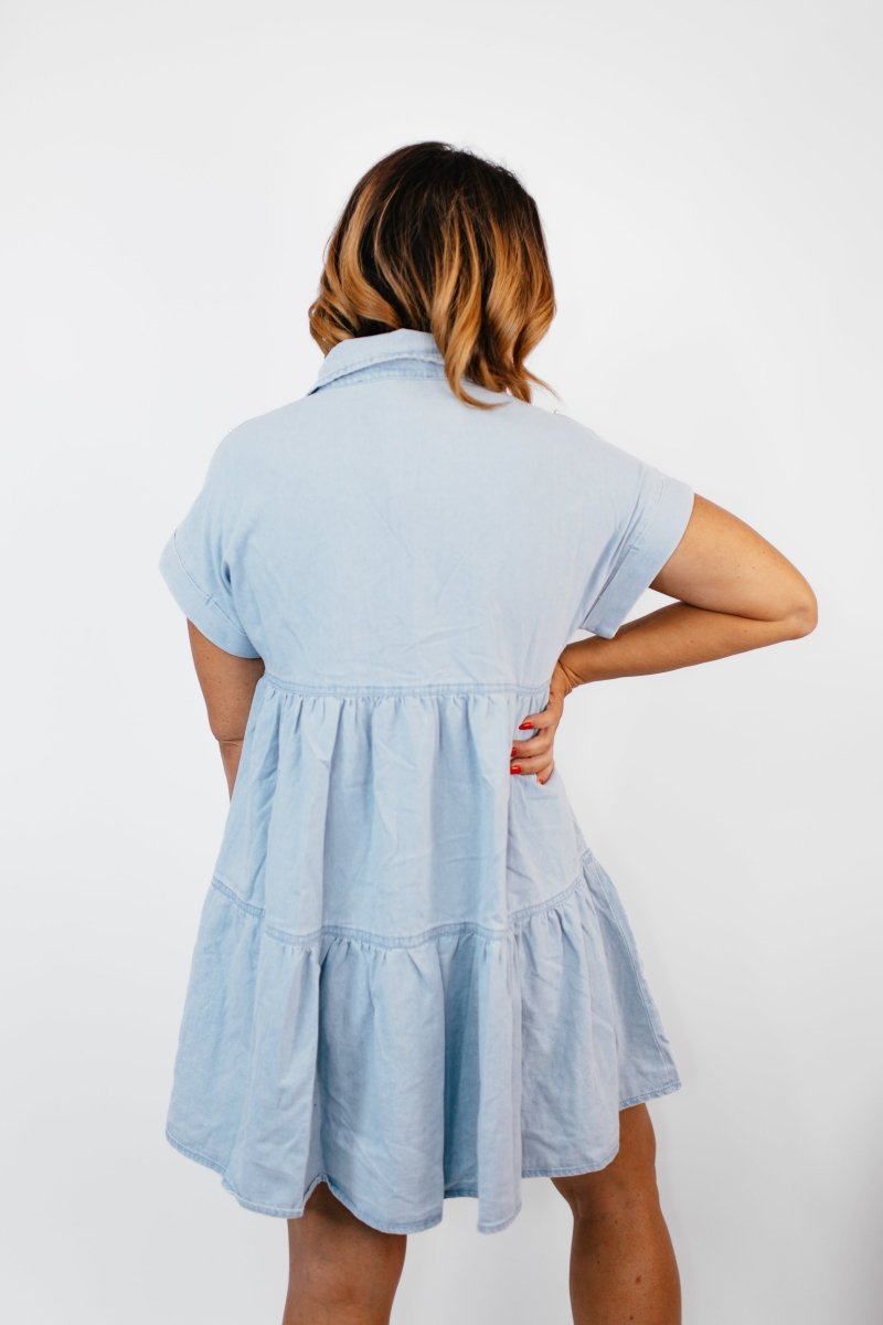 Denim & Dainty Dress - FINAL SALE - Macoma Boutique250 Dresses