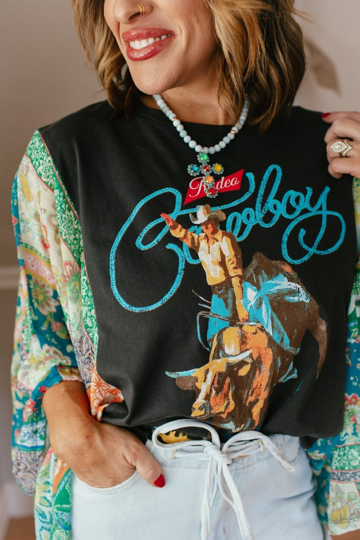 Easy Cowboy Top - Macoma Boutique100 Short Sleeve