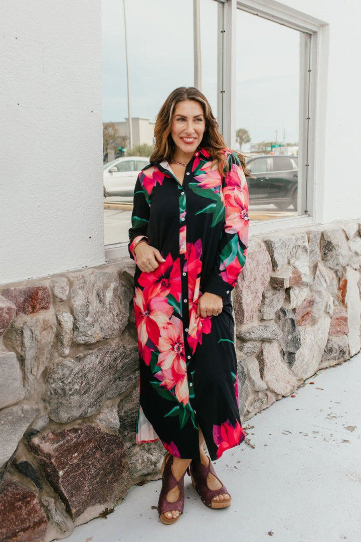 Effortless Drama Maxi Dress - Macoma Boutique250 Dresses