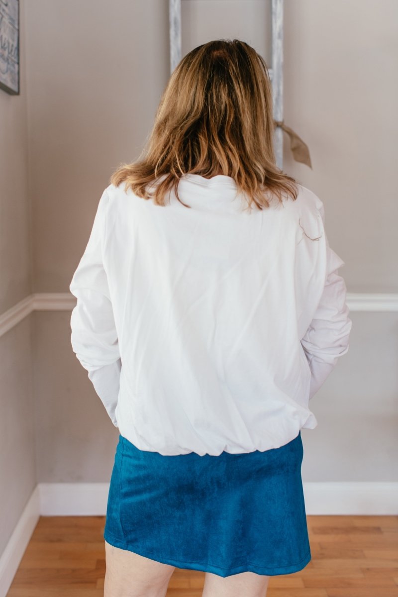 Effortless Essential Long Sleeve Top In Ivory - Macoma Boutique120 Long Sleeve