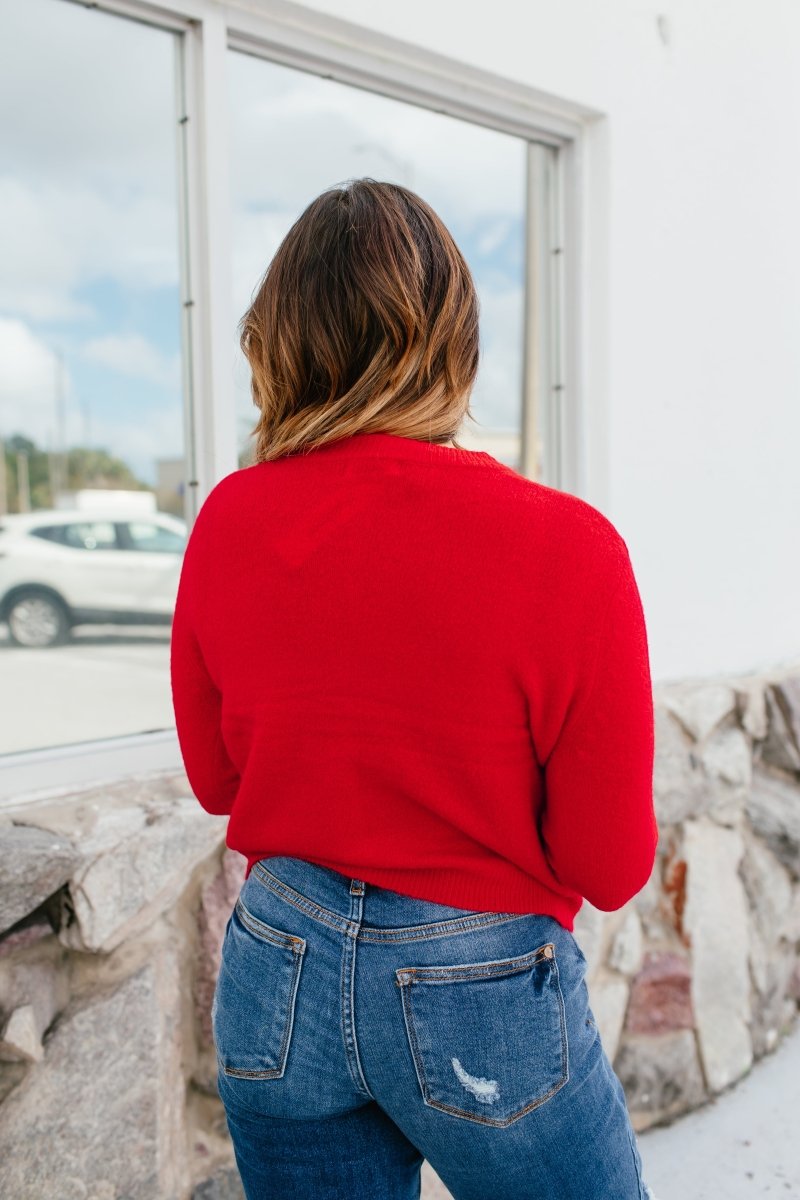 Effortlessly Chic Cardigan In Red - Macoma Boutique220 Cardigans/Kimonos
