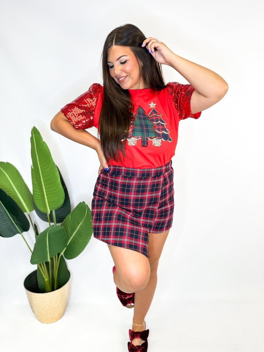 Festive & Fabulous Top - Reg & Curvy - Macoma Boutique100 Short Sleeve